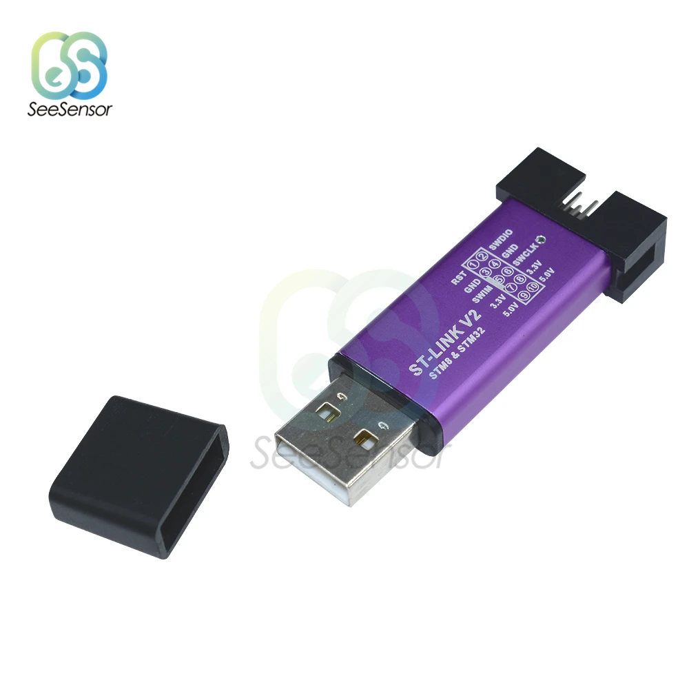 Программатор ST LINK Stlink Link V2 Mini STM8 STM32 для загрузки с чехлом кабель DuPont 1 шт.|Детали и