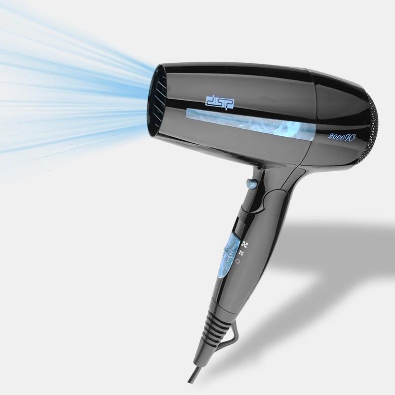 Профессиональный электрический фен для волос DSP с складной ручкой 2000 Вт домашний