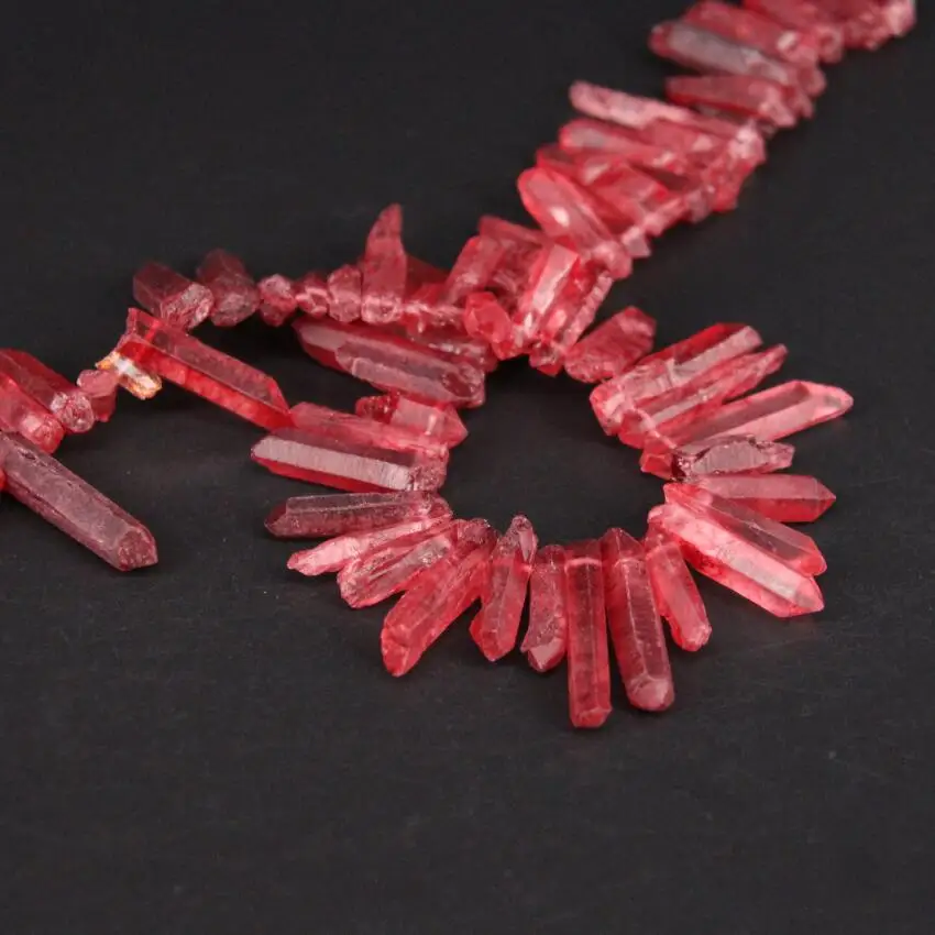 Бусины из титана и Красного кварца с верхним отверстием 15 5 дюйма|loose beads|beads diycrystal