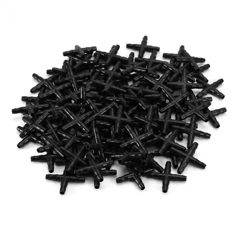 100 шт./пакет сад адаптер для орошения фитинг оросительных труб 4/7 мм шланговый