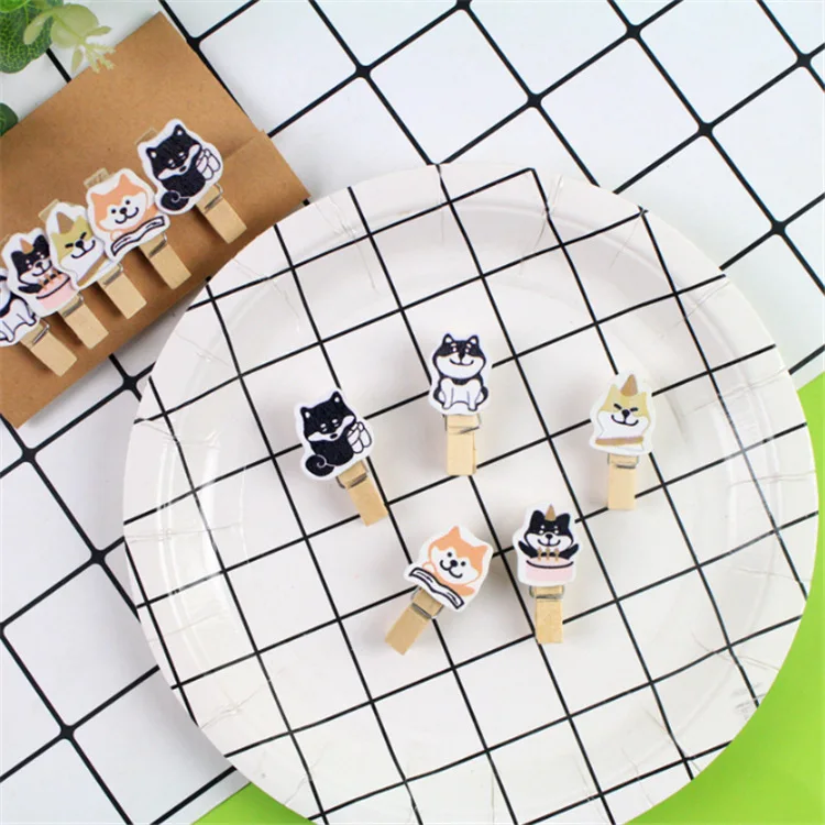 10 шт./упак. небесная собака деревянная прищепка для изготовления фотографий DIY