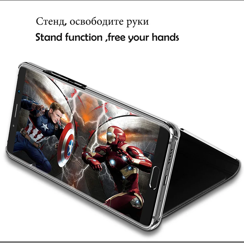 Для Huawei P20 Pro Smart Flip Чехол для Mate 10 Mate10 Lite чехол зеркальный вид Honor V10 9 Capa|Бамперы| |