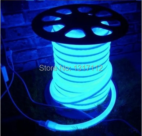 Светодиодная неоновая Гибкая мягкая лампа 50 м/лот 120 LED/M DIP полоса веревка 220В и 110В