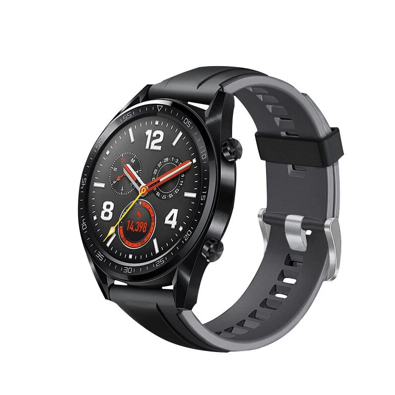 gray 22 мм ремешок для gear S3 frontier samsung galaxy watch 46 мм ремешок для часов huawei watch gt2 amazfit ремешок Bip браслет ремень - Цвет ремешка: gray