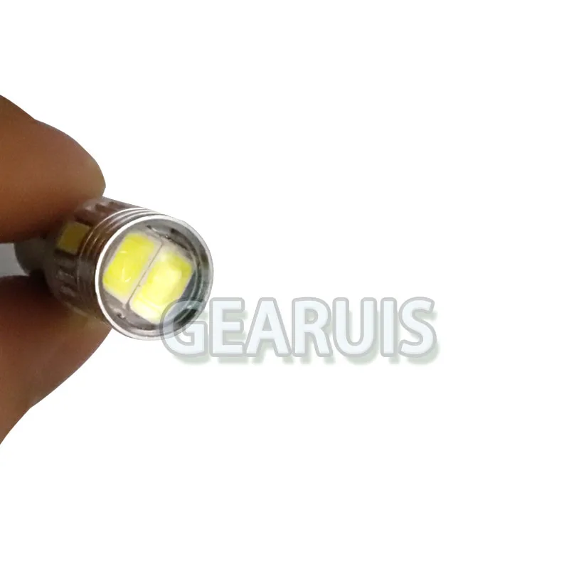 10 шт. T4W BA9S 6 SMD 5630 LED клиновидная лампа белый Янтарный 12 В стояночный купол для