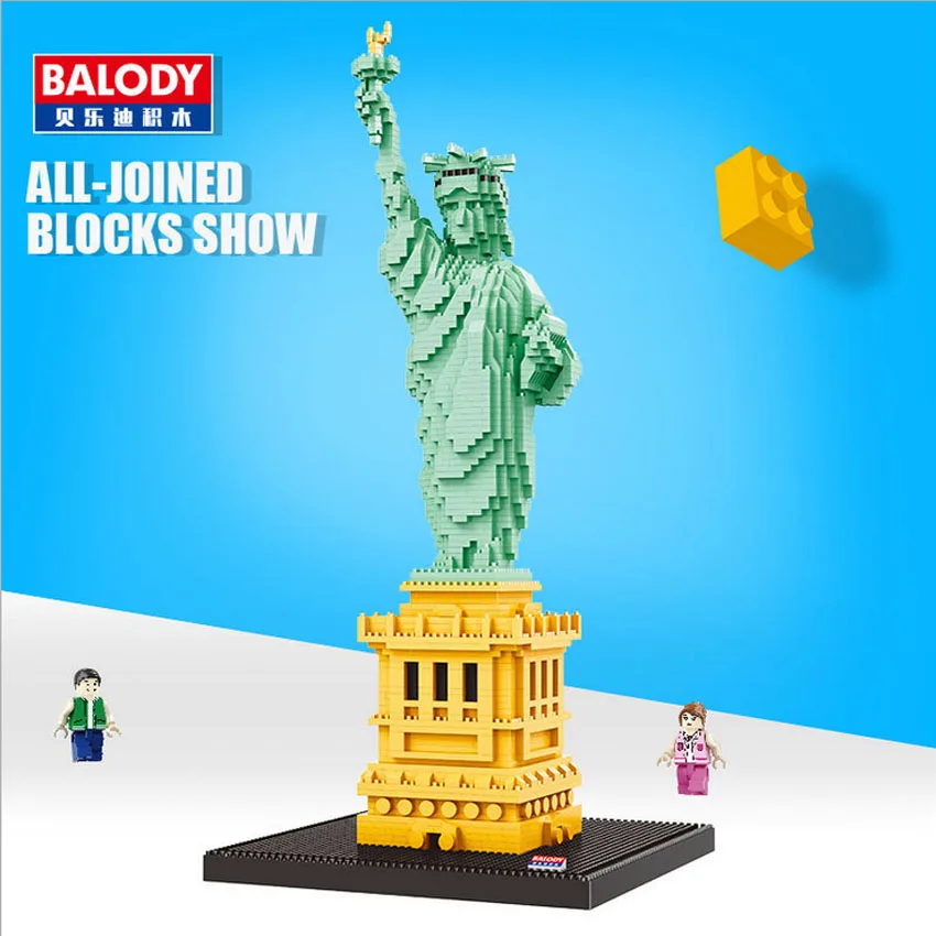 Balody известная архитектура Статуя Свободы игрушечная Сборная модель