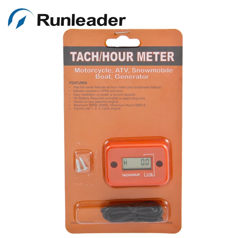 (5pcs/lot) Inductive Digital Water proof Tacho Hour Meter for motocross gas engine boat | Автомобили и мотоциклы