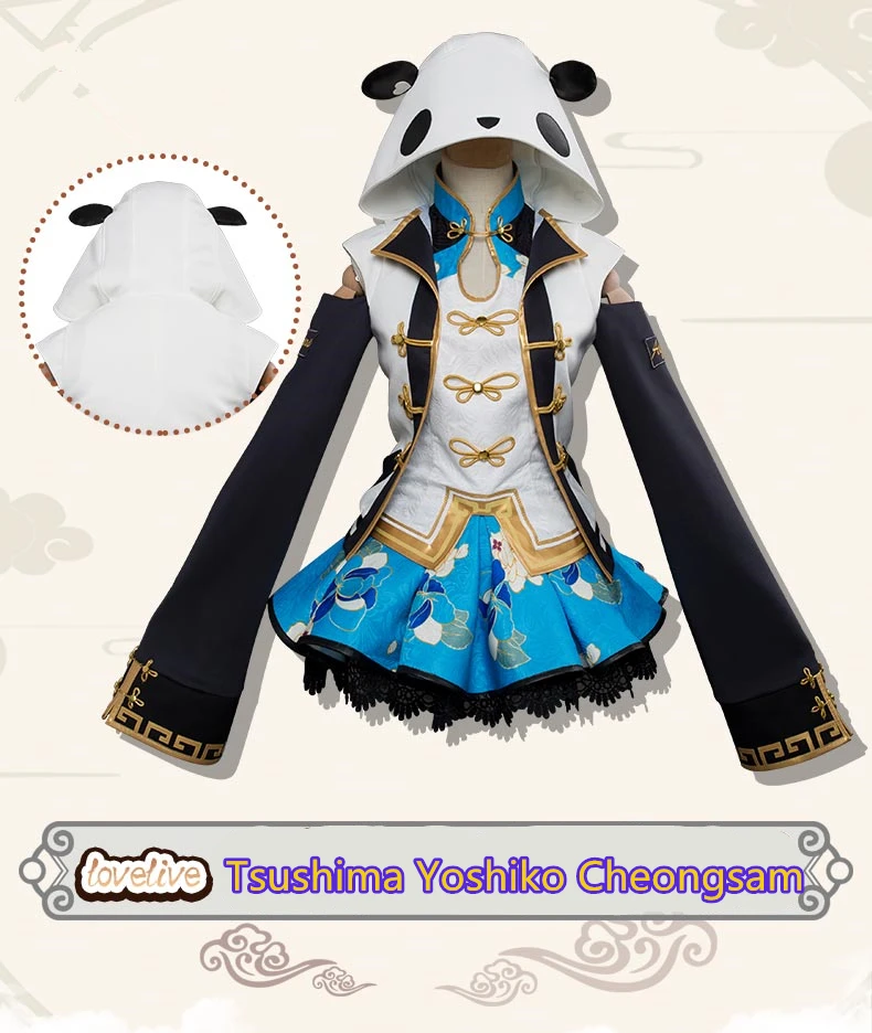 

[STOCK] 2018 Anime LoveLive Tsushima Yoshiko Cheongsam Awakening Dress Suit Cosplay Costume For Halloween Carnival Free Shipping