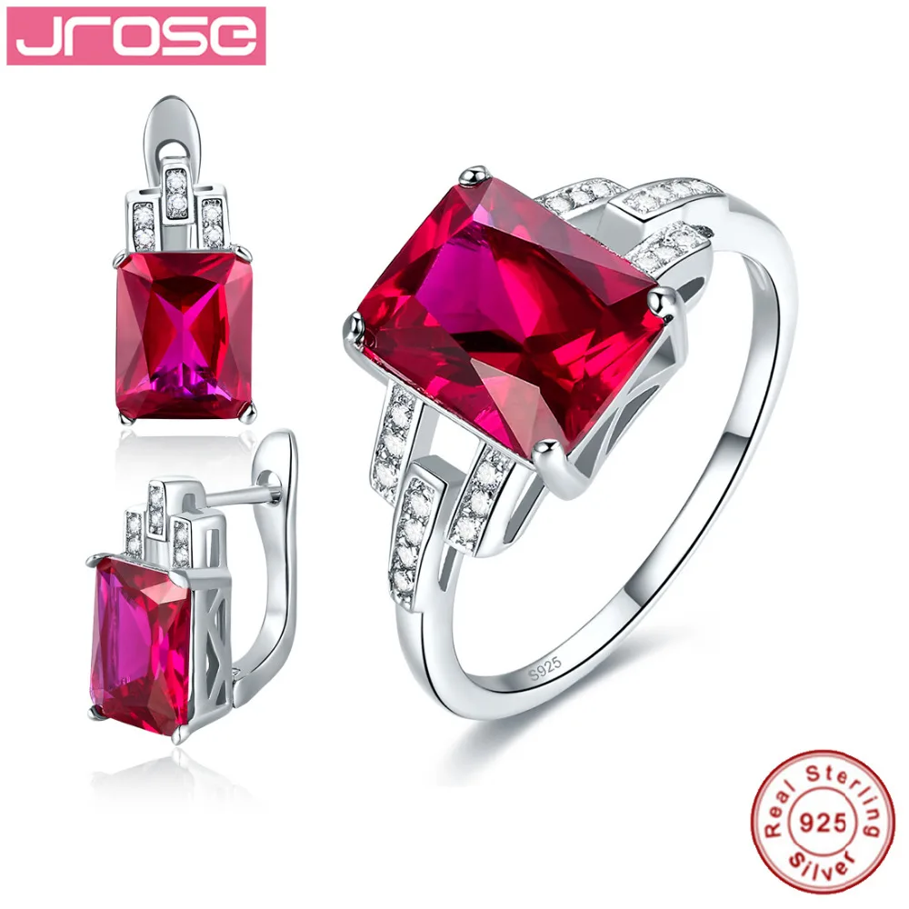 Jrose известный бренд Женские аксессуары красное свадебное кольцо серьги подвеска