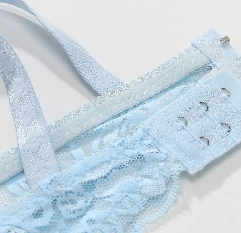 Женское нижнее белье с пуш ап ультратонкий однотонный кружевной бюстгальтер на