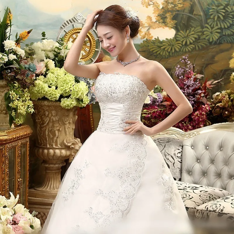 Vestidos De Novia белые свадебные платья без бретелек с рюшами и вышивкой из бисера Элегантные Свадебные платья с коротким шлейфом Gelinlik