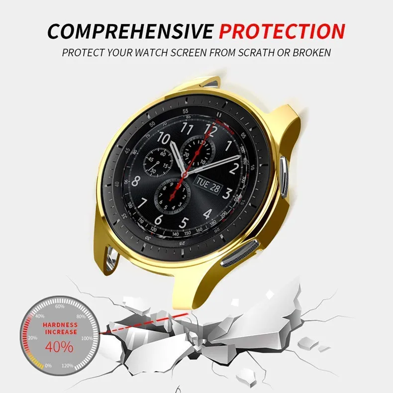 Чехол для Galaxy Watch, 46 мм, 42 мм, активный, 40 мм, тонкий, мягкий, TPU, силиконовый, ультра тонкий, цветной, покрытие, чехол для samsung gear S3