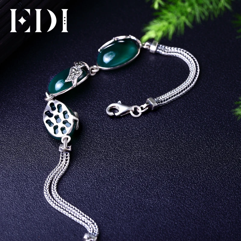 EDI Alice натуральный халцедон мистические красные гранатовые браслеты для женщин