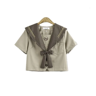Japanese Orthodox Soft Girl JK Uniform Skirt Milk Tea Brown Kanto Transformed Two Sailor Suits for Students N1 | Тематическая