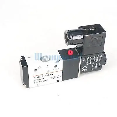 AC24V 3V210 08 3 позиционный 2 1/4 &quotПневматический Соленоидный клапан корпус из