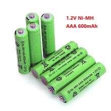 1,2 V Ni-MH AAA батареи 600mAh перезаряжаемые nimh батареи 1,2 V Ni-MH aaa для электрического дистанционного управления автомобиля игрушки RC ues