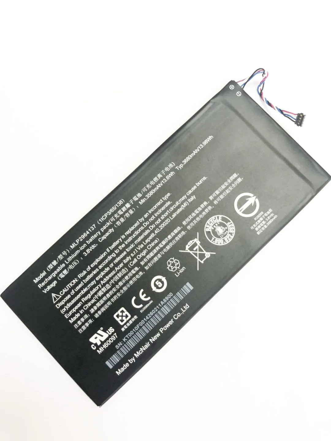 GeLar 3580 мАч MLP2964137 батарея для acer lconia One 7 B1-730 B1-730HD A1402 3165142P