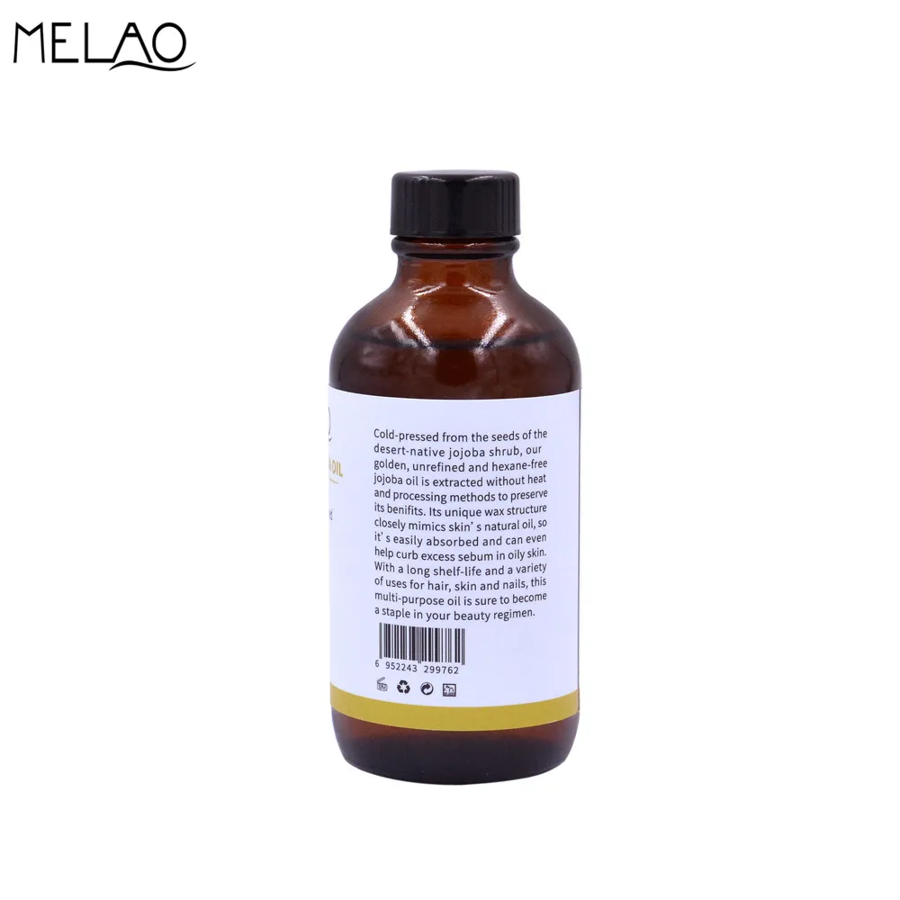 MELAO 100% Essential Oils Natural Pure Jojoba Oil For Skin Care Organic Hair Cold Pressed 118ml O | Красота и здоровье