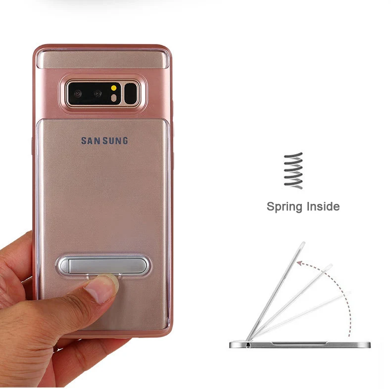 Прозрачный чехол CAPSSICUM с подставкой для samsung Galaxy Note 8, гибкая задняя крышка с подставкой из ТПУ для samsung Note8