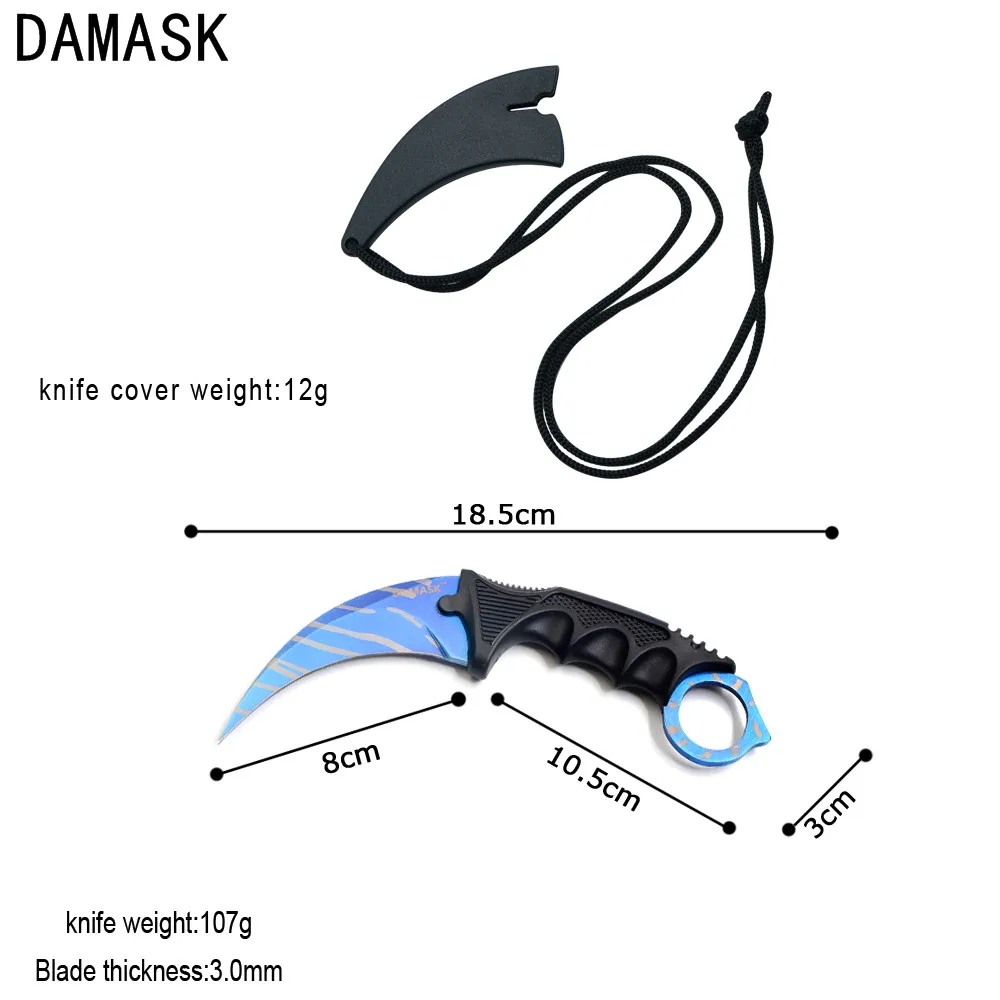 Дамасский Тактический Counter Strike CSGO Karambit нож открытый ExProring выживания Альпинизм