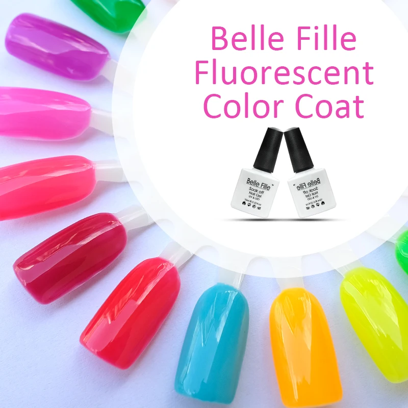 BELLE FILLE 10 мл неоновый цвет серии 6 шт./лот УФ гель для ногтей замочить от лака лак