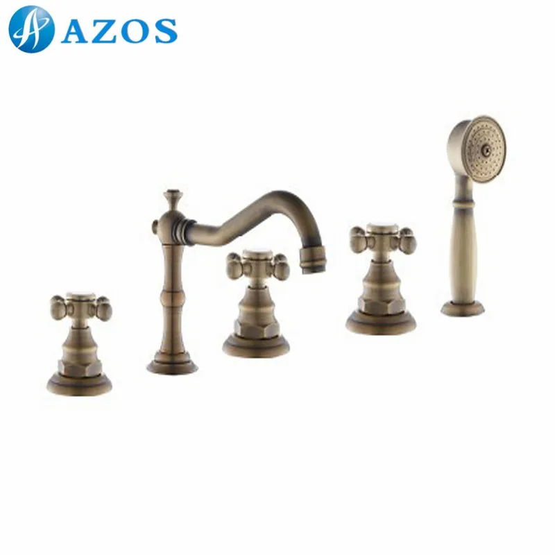 Смесители Для ванны и душа античная латунь ванная комната Suana 5pc наборы душевая