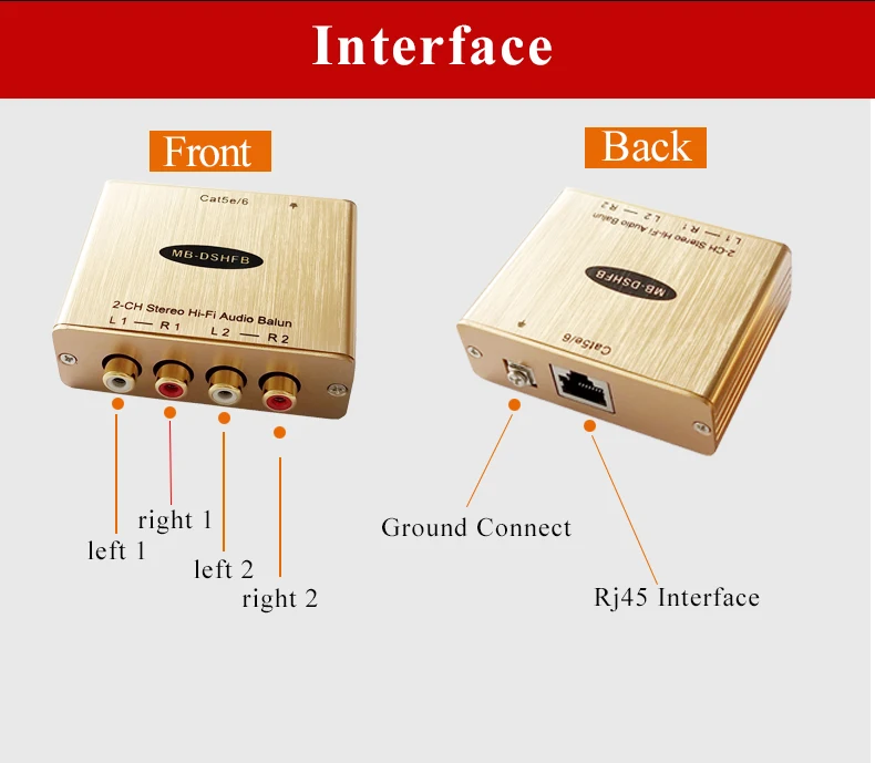 Двойной Hi-Fi аудио к Cat5e/6 адаптер 4-CH стерео аудио по Ethnernet аудио к RJ45 конвертер RCA аудио по IP