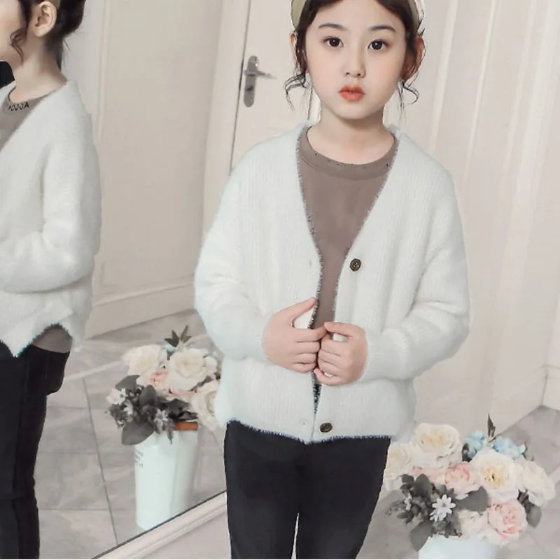 Детские топы для малышей свитера девочек верхняя одежда 2018 осенне-зимний свитер