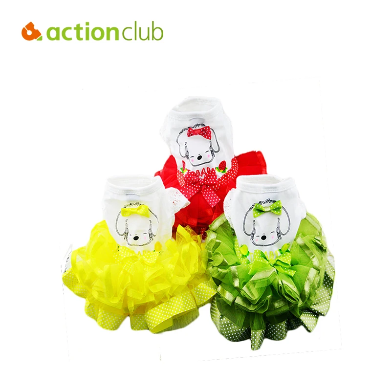 Actionclub Лето Собака Ткани Собаки Одежда Мягкая Платье Продукты Животного Кошки