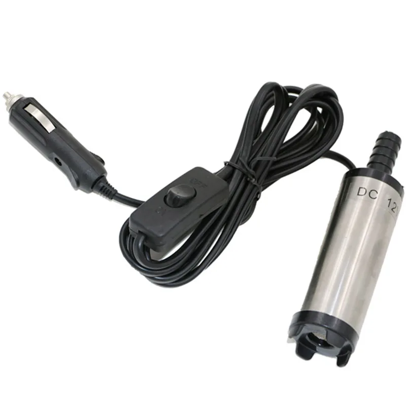

Cigarette lighter Plug 12V DC 38mm Diesel Fuel Water Oil Car Camping Fishing Submersible Transfer Pump, High quality!