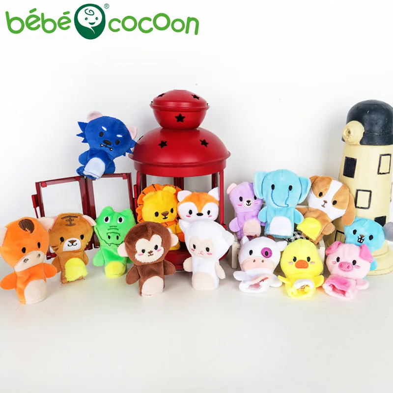 Bebecocoon 5 шт. случайный мультфильм биологическая Животные пальцем кукольный