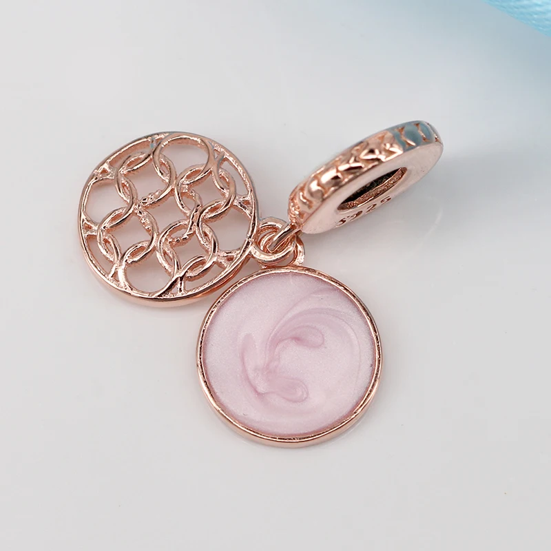 Authentic 100% 925 Sterling Silver Bead Charm Pattern Of Love Pendant Charms Rose Gold Fit Bracelets Women Diy Jewelry | Украшения и