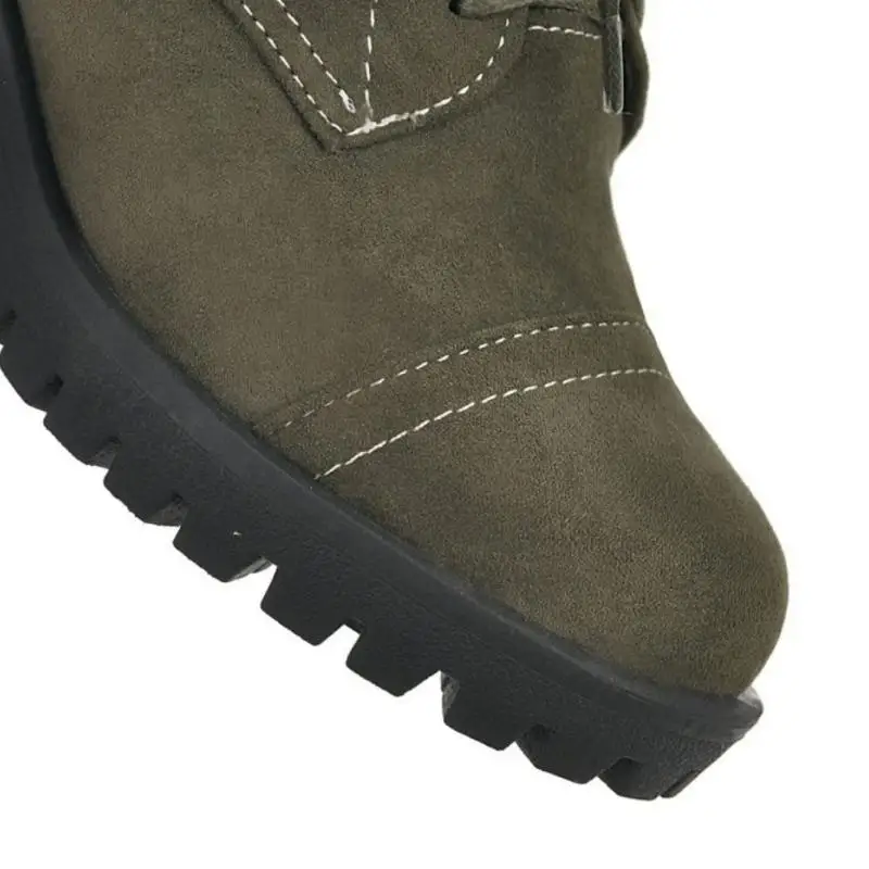 Cuculus плюс Size34-43 женские ботинки на высоком каблуке с заклепками смешанных Цвет Ботильоны Туфли на шнуровке Женская мода Зимние полуботинки 1153