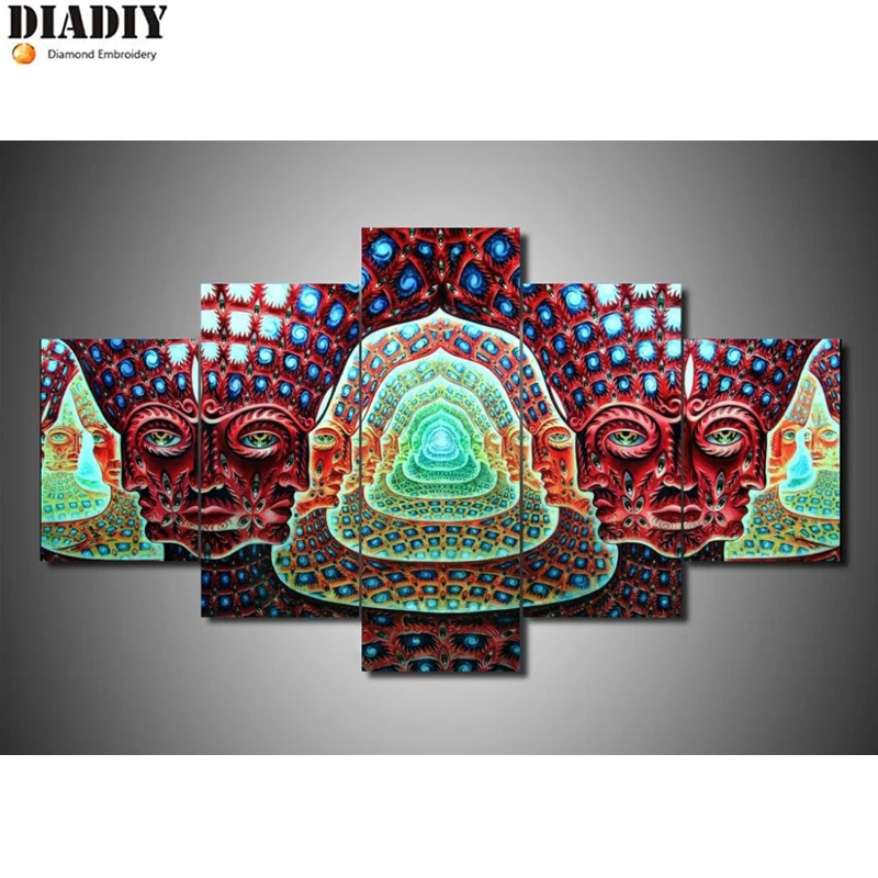 5 шт. полностью квадратная/круглая дрель 5D DIY алмазная живопись инструмент alex