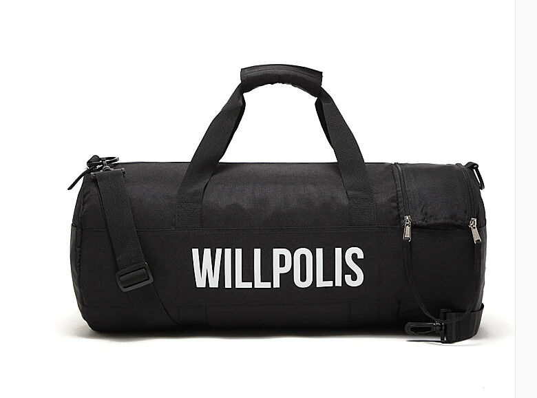 Новейший дизайн крутая черная Дорожная большая сумка с буквенным цилиндром