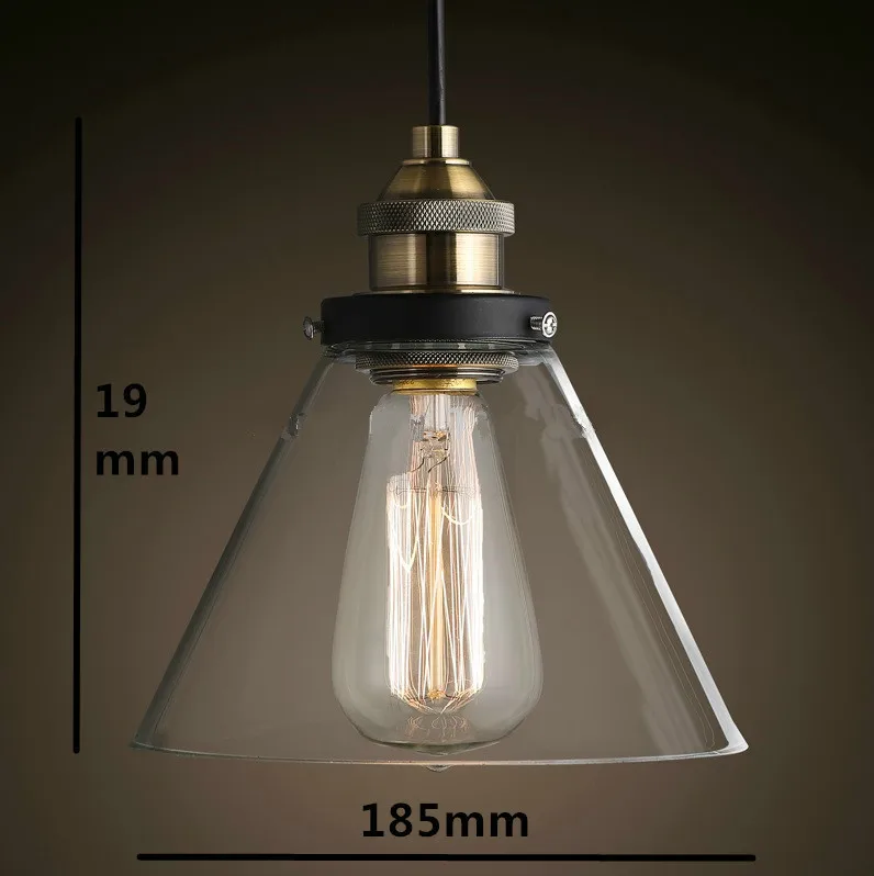Винтажный стеклянный потолочный светильник Эдисона в стиле ретро для спальни