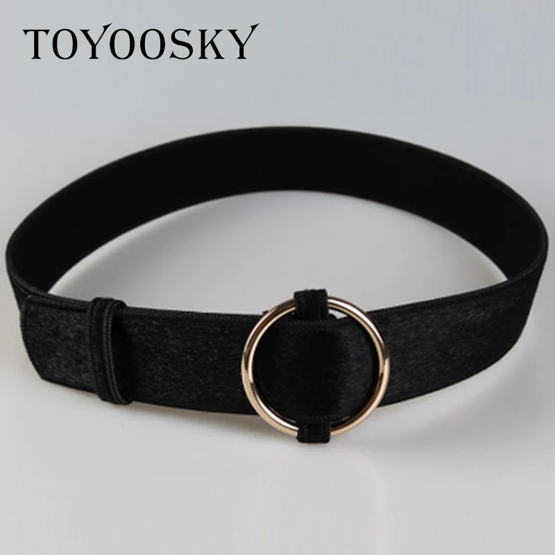 Роскошный женский ремень TOYOOSKY из искусственной кожи однотонный с круглой