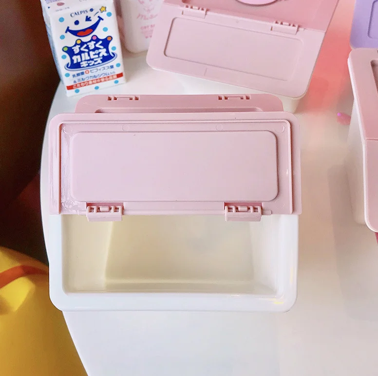 1 шт. Kawaii Сейлор Мун кошка крылья звезда Розовая пантера квадратная коробка для хранения канцелярских принадлежностей клип Ювелирные изделия пластиковый чехол держатель для карт