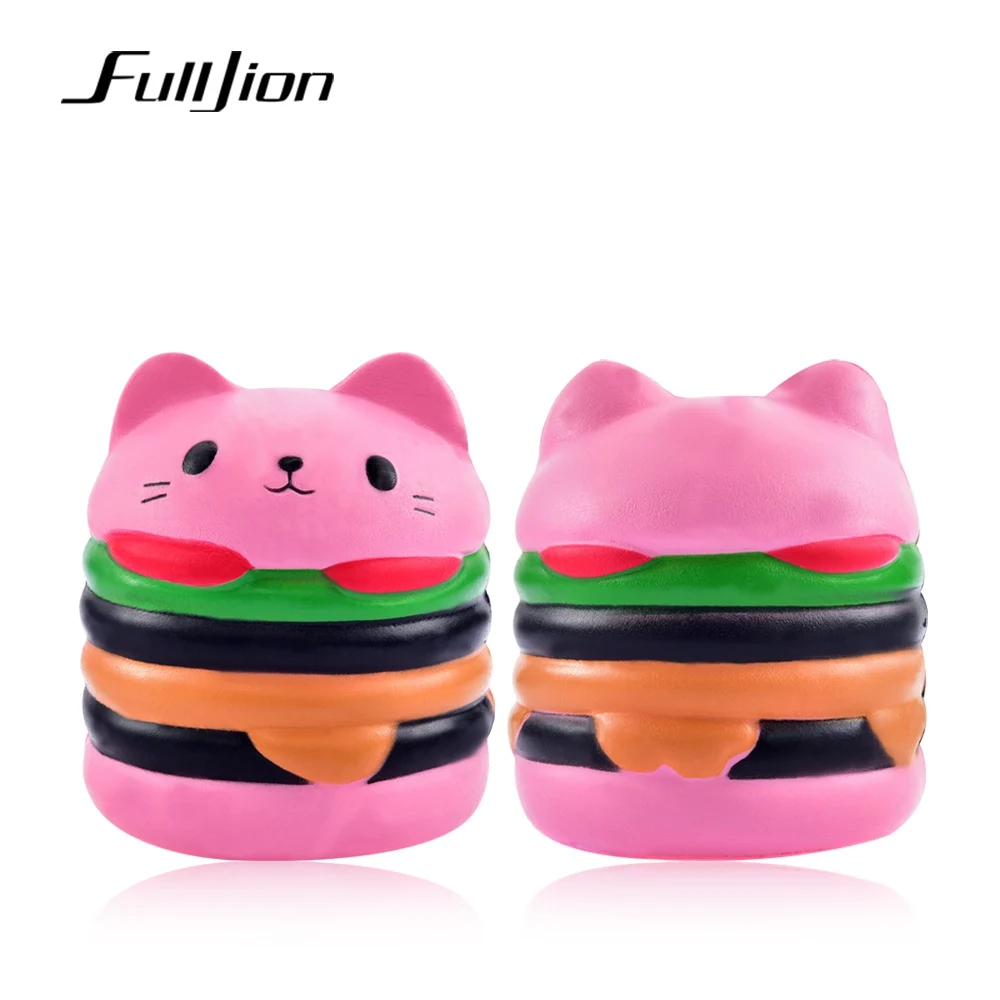 Fulljion Squishy Slow Rising Stress Relief Toys Fun Squishe Squeeze Hamburger Cat Squisy Wholesale Gadget | Игрушки и хобби