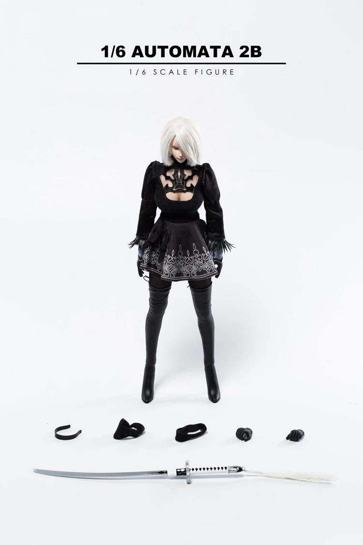 1/6 масштабный сексуальный комплект одежды TF01 1/6 NieR: Automata A2, Женский резной комплект одежды с мечом для девочки 12 дюймов, женское тело фигуры