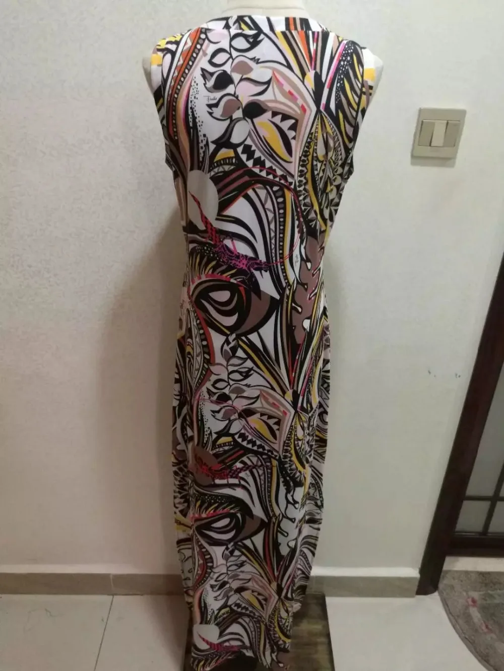 Женское длинное платье без рукавов модельное дизайнерское облегающее макси XXL с