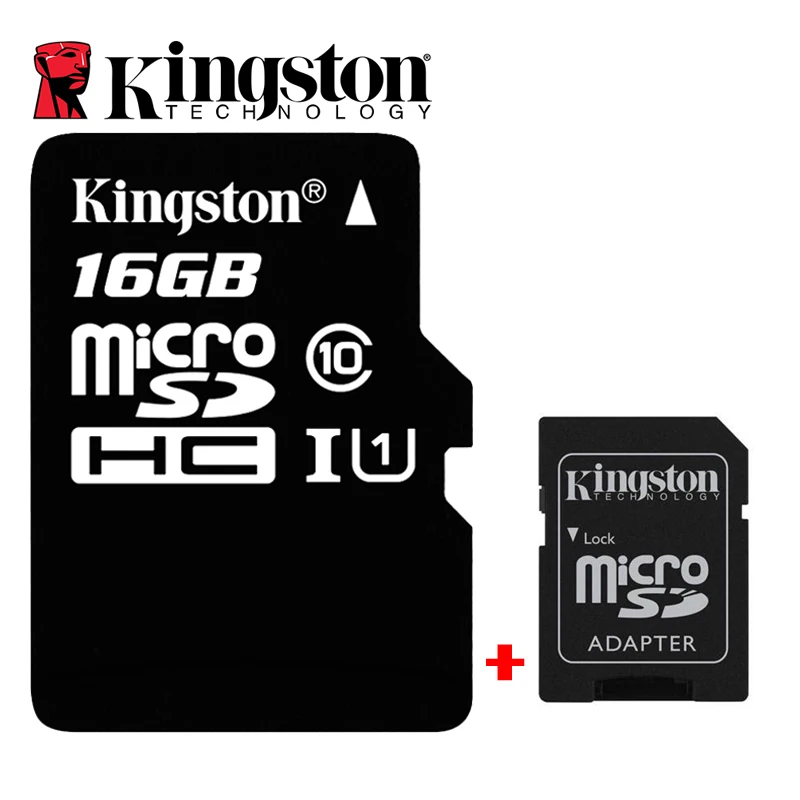 Карта памяти kingston C10 16 ГБ 32 ГБ 64 ГБ 128 ГБ 8 ГБ Micro SD карта SDHC SDXC UHS-I U1 Microsd карта памяти класса 10 TF - Емкость: 16GB with adapter