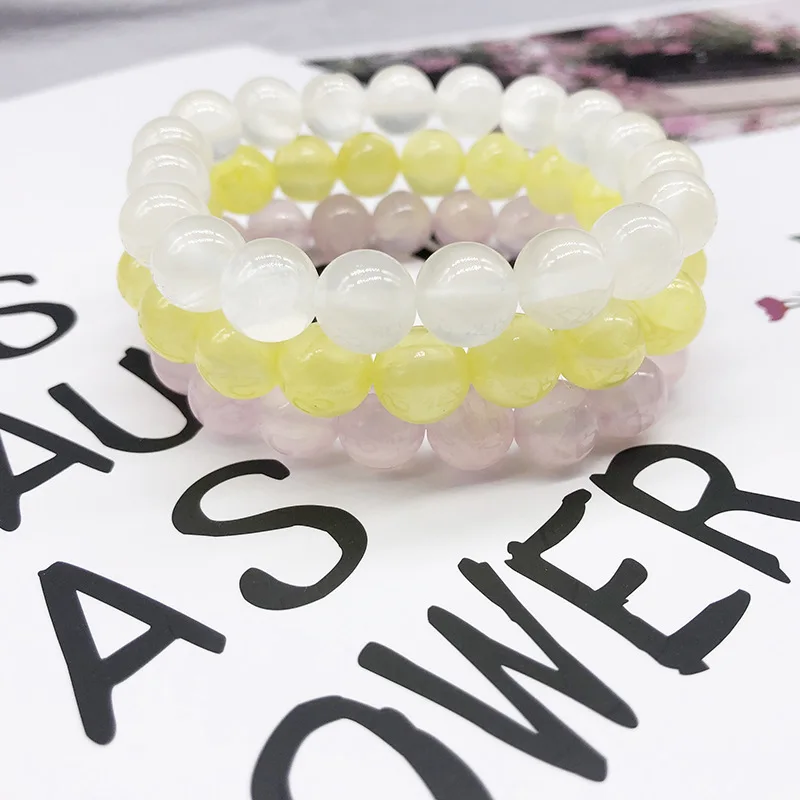 2018 Pulsera Piedra Натуральный Камень Стрейч Эластичные стекло agat амулет с хрустальной