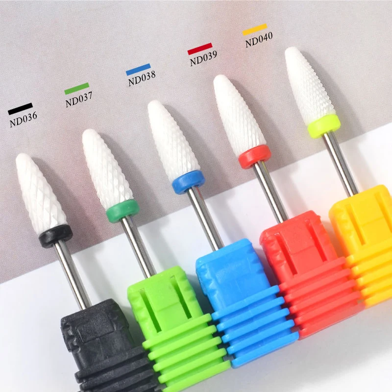 Blueness Multi-Sizes Nail Polish Ceramic Grinding Head 1 bullet-Shaped Electric Grinder Special Manicure tools | Красота и здоровье