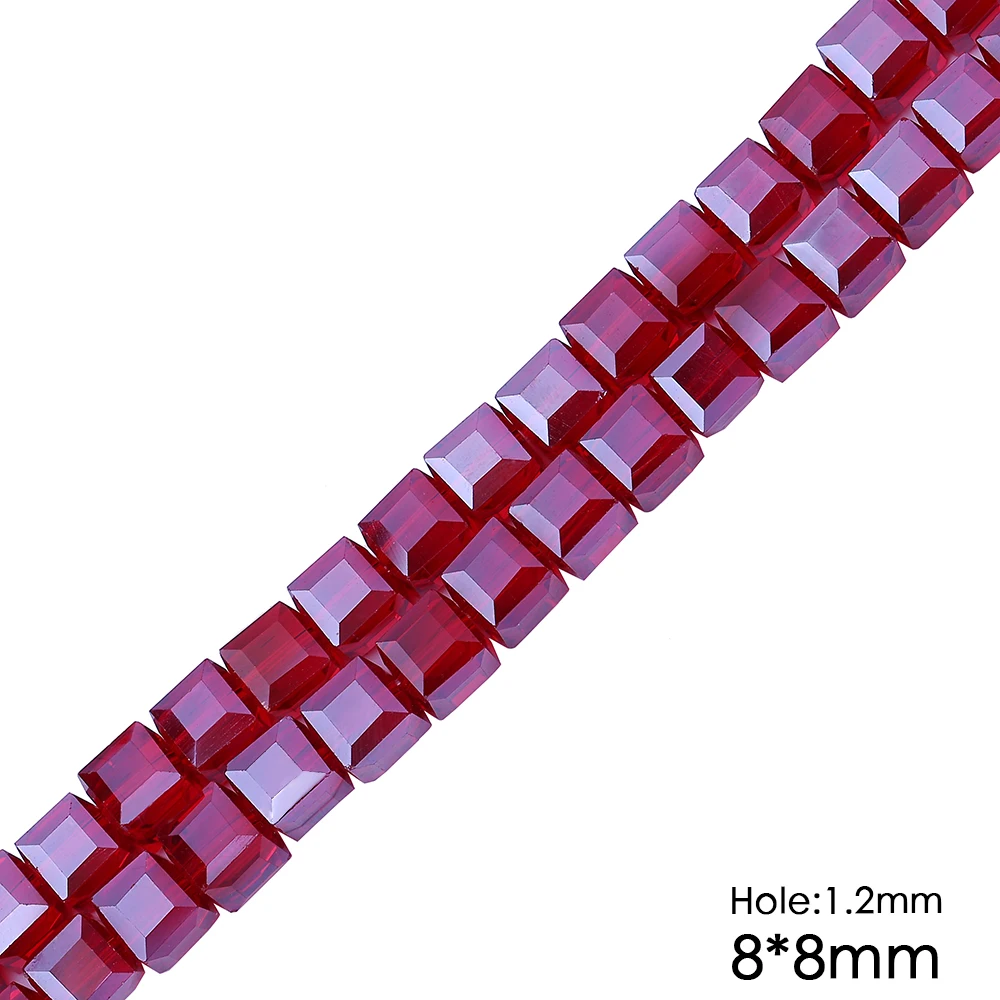 8 мм многоцветные граненые Австрийские хрустальные Квадратные бусины DIY
