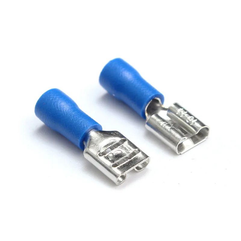 20/50/100 шт./лот 6,3 мм/15Amp обжимная Клемма женский лопаты соединителей для 16-14AWG кабель провод