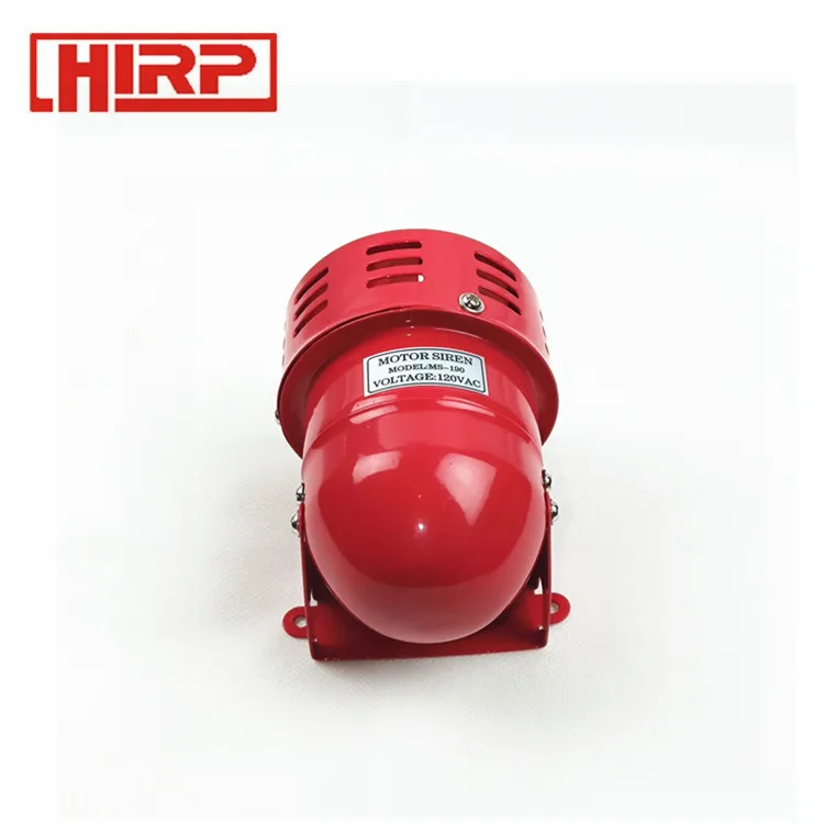Buy High quality Wired Automotive Air Raid Siren Horn Car Truck Motor Driven Alarm Red siren alarm 110DB 24VDC on