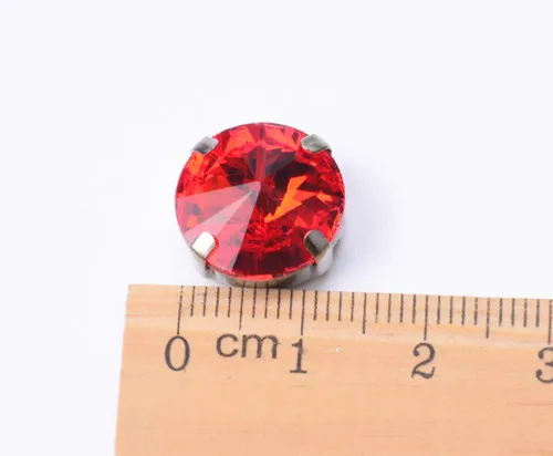 Red color Высококачественное круглое Хрустальное стекло Фурнитура для бижутерии, съемная сжатые бусы для платья ремесленные украшения 20 шт/упаковка - Цвет: Red color