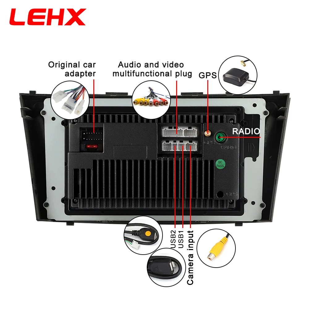 LEHX Android 8,1 автомобильный мультимедийный плеер 2 din автомагнитола для toyota camry 2007 2008 2009-2011с навигацией автомобиля стерео головное устройство
