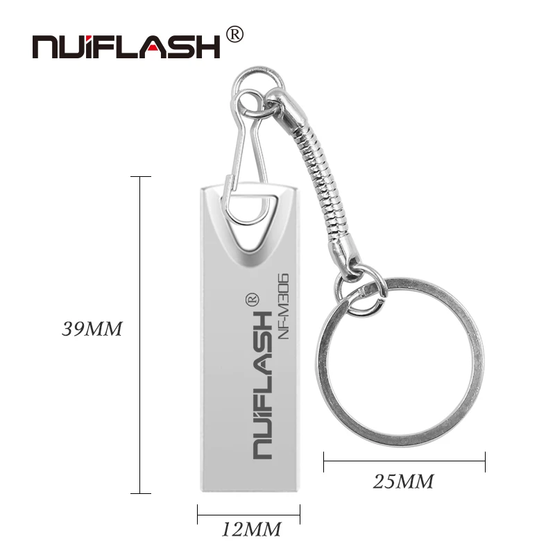 Nuiflash USB флеш-накопитель 128 Гб 64 ГБ 32 ГБ Флешка флеш-накопитель usb флешка 16 ГБ 8 ГБ 4 ГБ карта памяти металлическая ручка-накопитель бесплатный подарок
